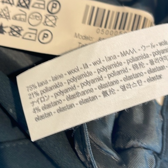 Massimo Dutti Wool Dark Green Ankle Trousers Size 2 - Picture 8 of 9